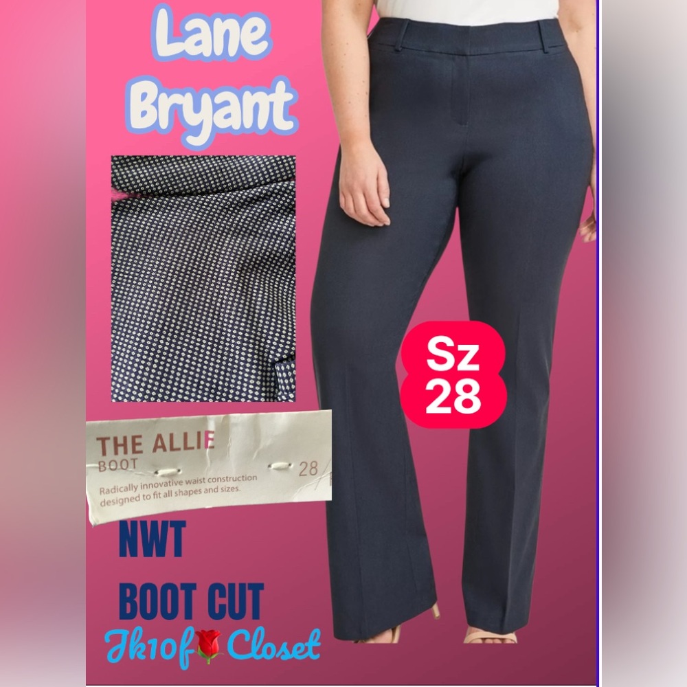 LOWEST🌺 NWT LANE BRYANT Sz28 THE ALLIE SEXY STRETCH BOOT CUT PANTS